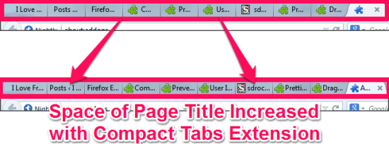 Compact Tabs to increase the size for page titles