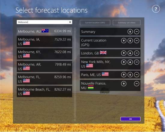 Elements Weather Forecast- Add Cities