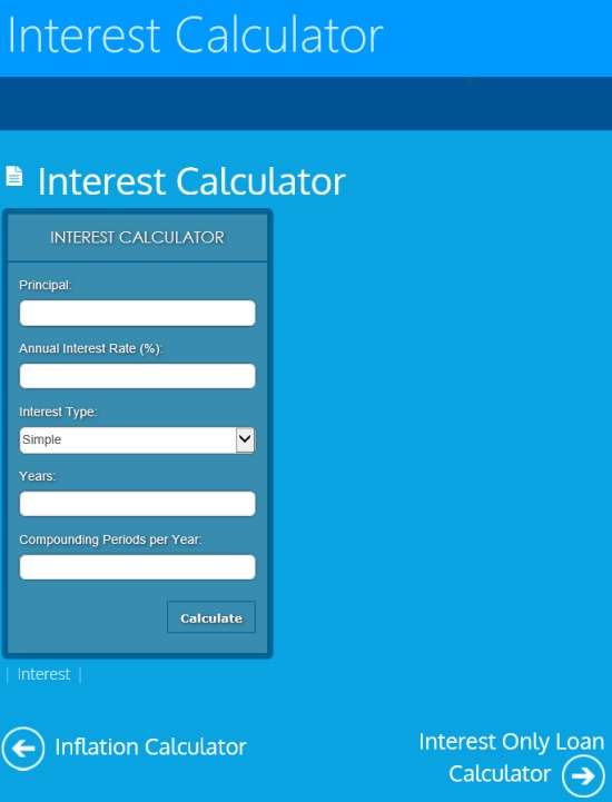 FinanceSum-Interest calculator