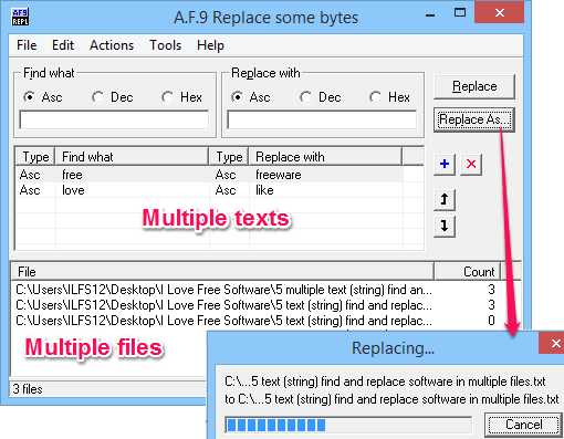 Find and replace - A.F.9 Replace some bytes