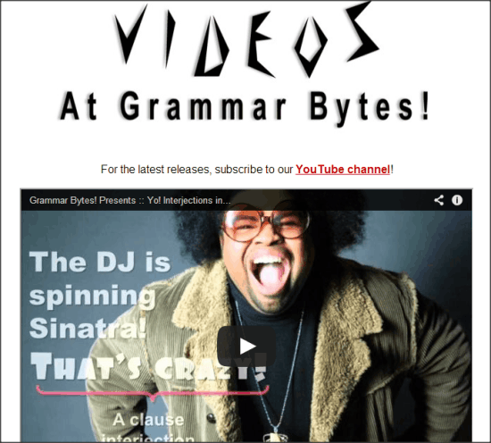 Grammar Bytes Videos