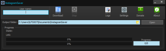 InstagramSaver- interface