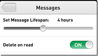 Message Lifespan