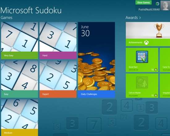 Microsoft Sudoku-Home