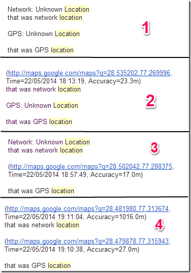 Network and GPS Location