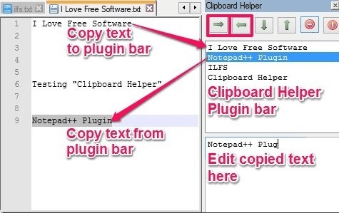 Notepad++ Plugins - Clipboard Helper