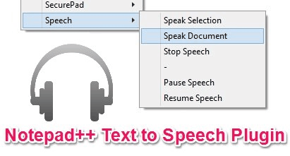 Notepad++ Plugins - Speech