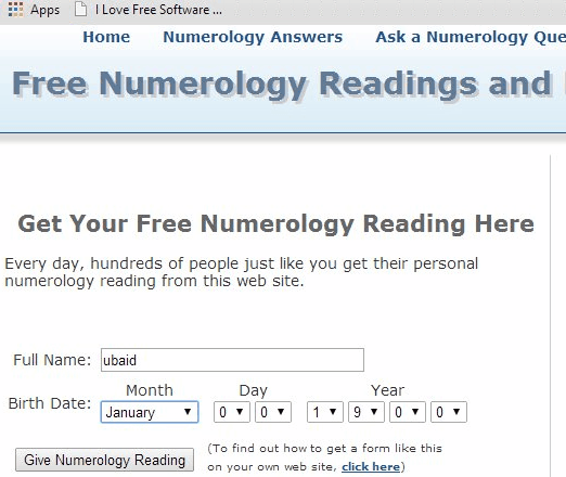 Online Free Numerology service - Affinity-numerology