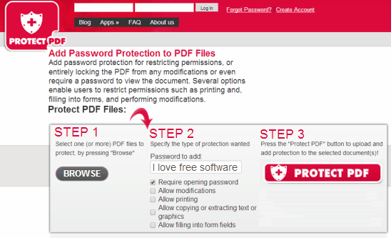 Password Protect PDF Online - FoxyUtils