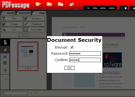 Password Protect PDF Online - pdfescape