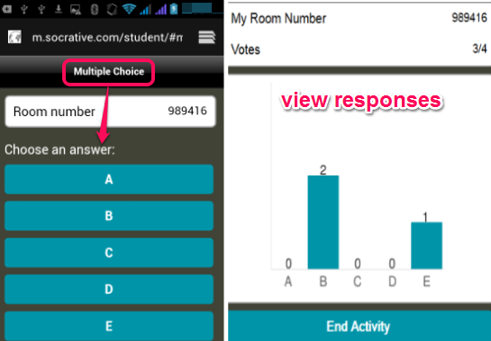 Socrative- ask question and get responses