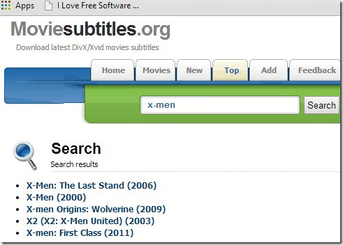 Subtitle Website - Moviesubtitles.org