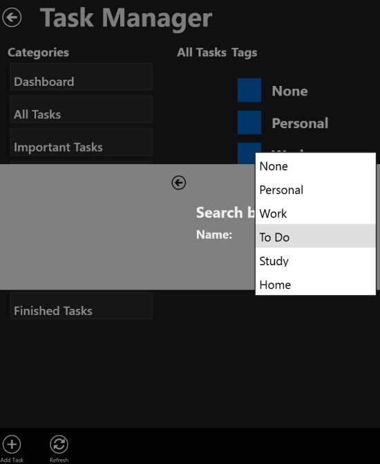Task Manager Free-Search By Tag
