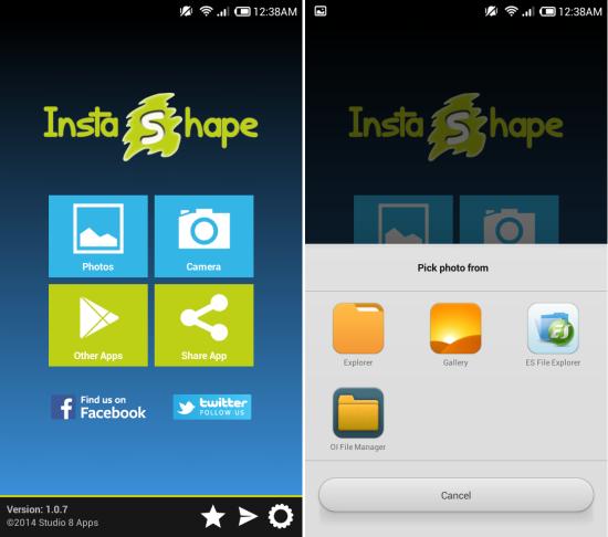 Using InstaShape for Android