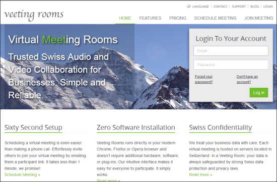 Veeting Rooms Homepage