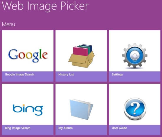 Web Image Picker-Home