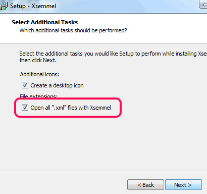 associate xml files with Xsemmel