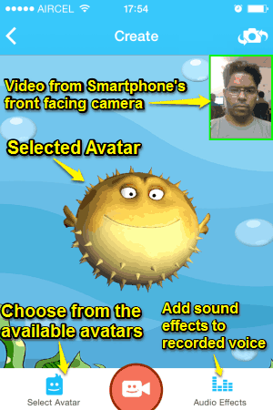 avatar message creation step 1