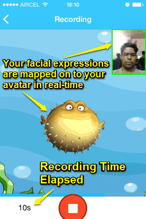 avatar message creation step 2 recording