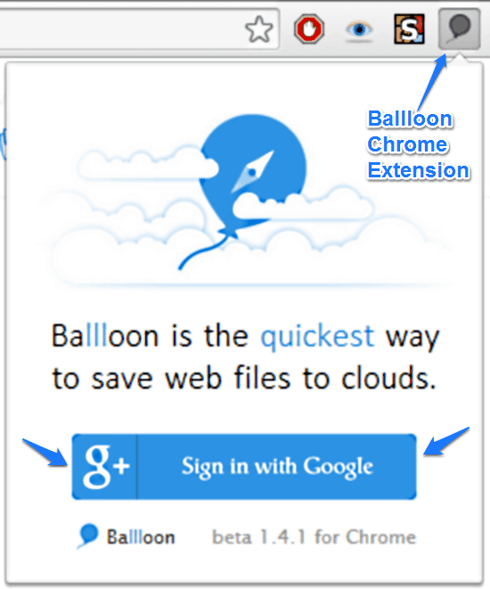 ballloon signin google