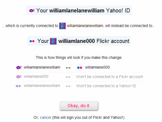 change accounts flickr - Copy