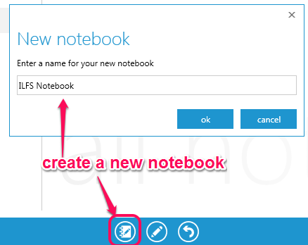 create a new notebook