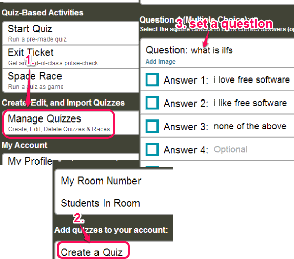 create a quiz