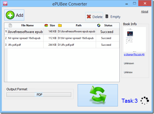 ePub to PDF Converter - ePUBee Converter
