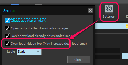 enable video downloading option