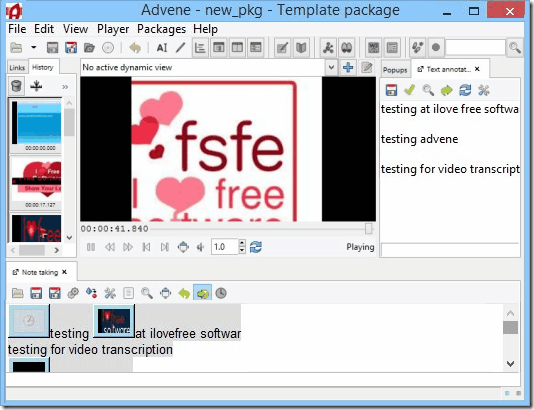 free transcription software -  Advene