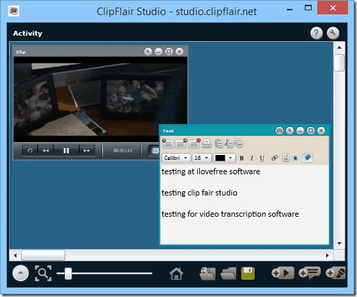 free transcription software - ClipFlair Studio
