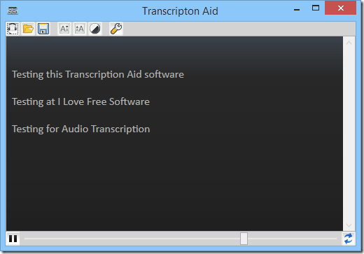 free transcription software - transcription Aid