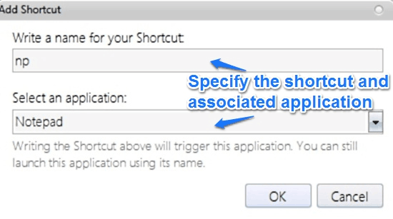 inerziasmartlaunch set shortcut