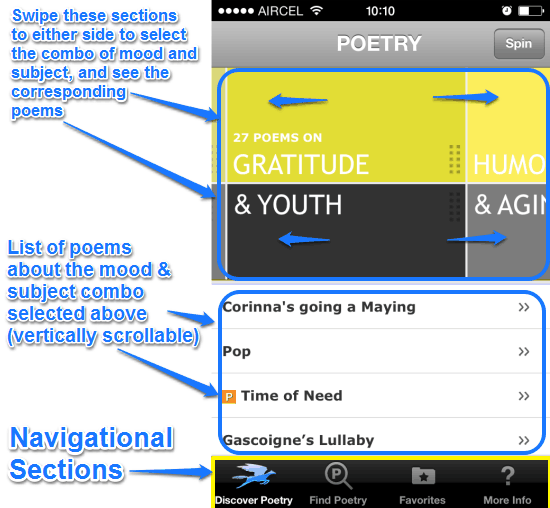 poetry main ui