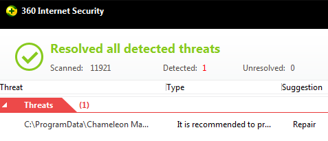 remove detected threats