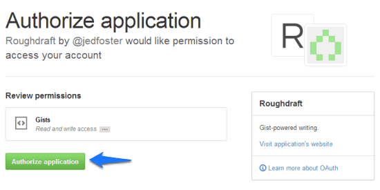 roughdraft authorize github
