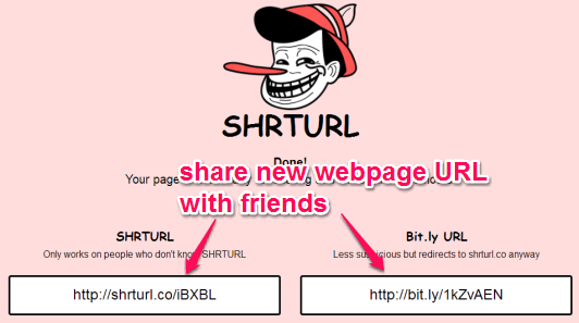 share webpage URL