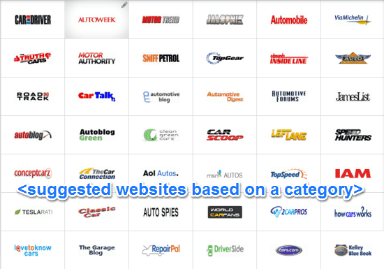 suggested websites