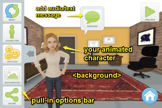 tellagami main ui