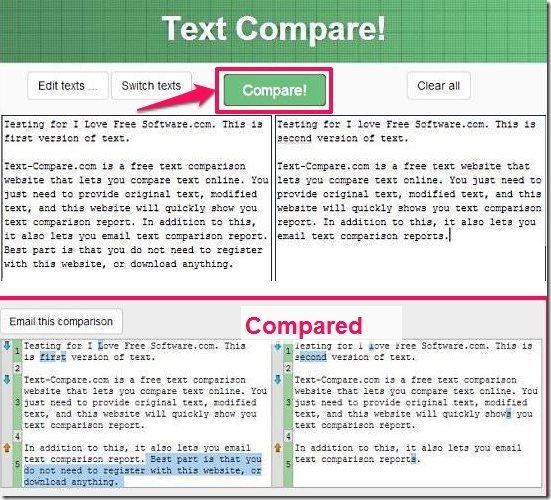 text compare