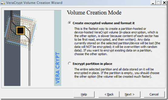 volume wizard step 3