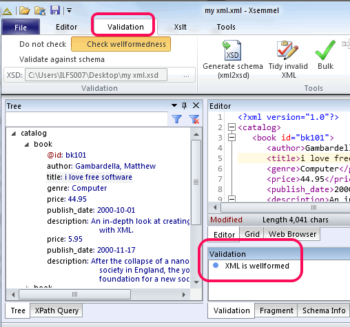 xml validation