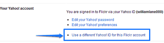 yahoo account settings page