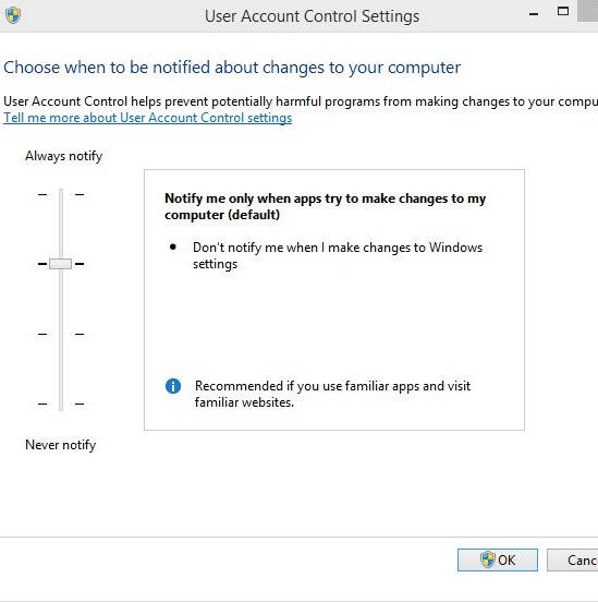Action Center-UAC Settings