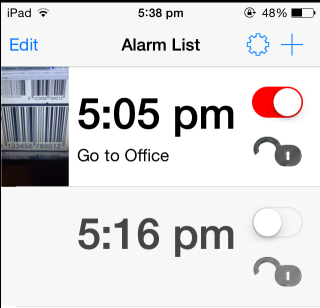 Alarm Screen