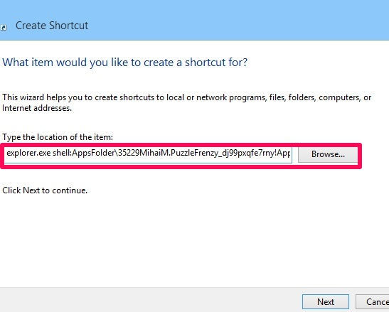 Create Shortcut-Step 5