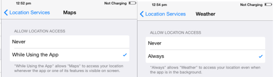 Disable Location Services in iOS 8