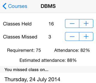 Entering Attendance Details