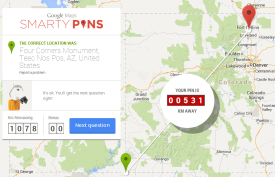 Google Maps Smarty Pins- play trivia quizzes