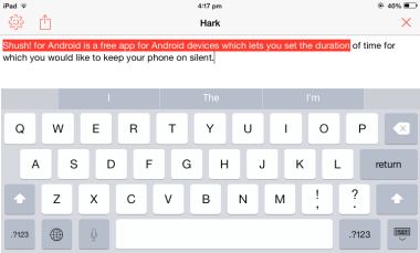 Hark - Quick Text to Speech